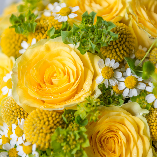 Yellow Roses & Daises